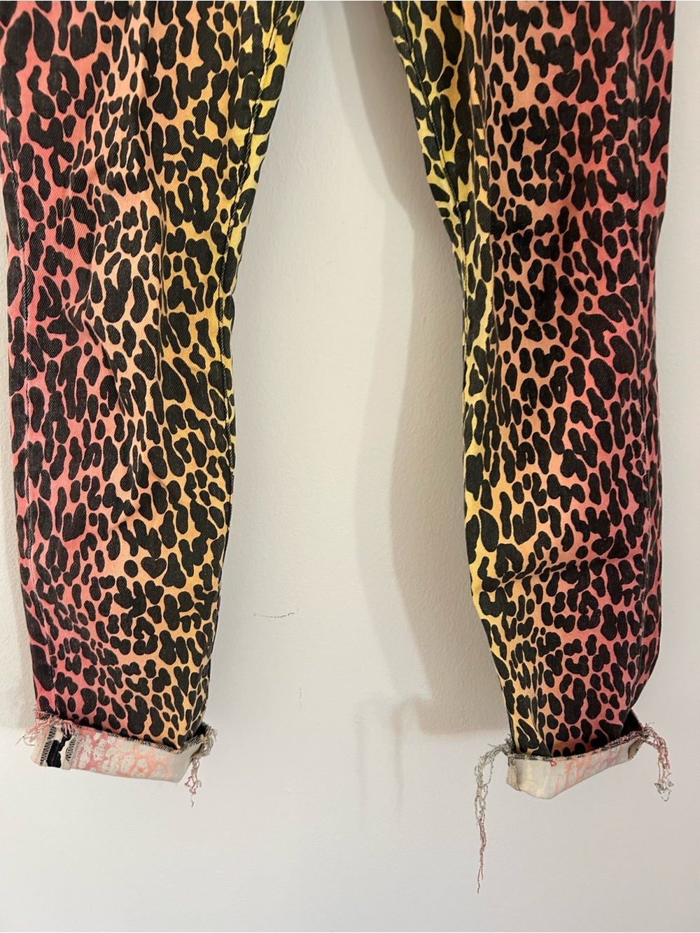MOTHER High Waisted Looker Fray Ankle Skinny Jeans In Pink Horizon Size 29 - Picture 6 of 12